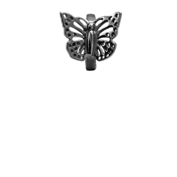 Christina Collect Butterfly ring i sort sølv